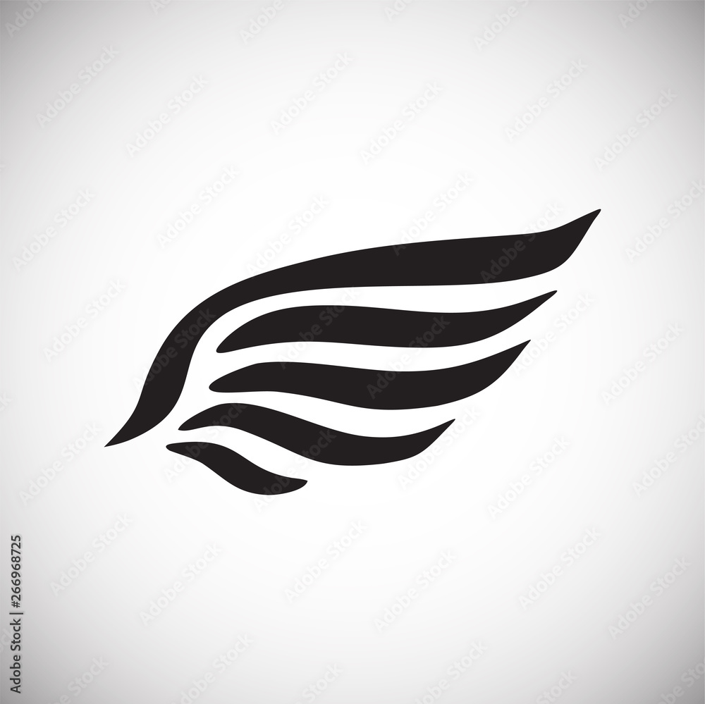 Poster wing icon on white background for graphic and web design. simple vector sign. internet concept symbo