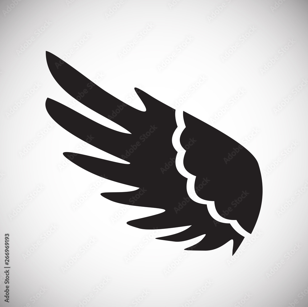 Poster wing icon on white background for graphic and web design. simple vector sign. internet concept symbo