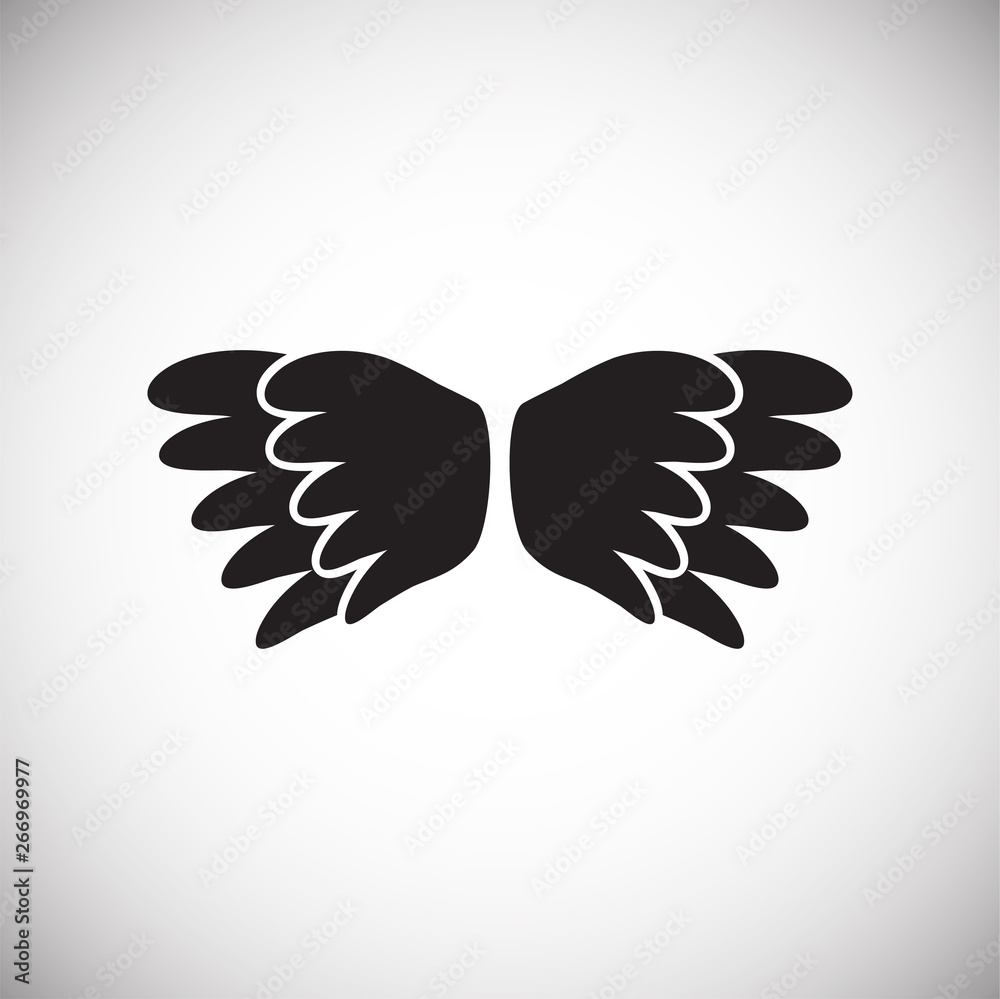 Poster wing icon on white background for graphic and web design. simple vector sign. internet concept symbo