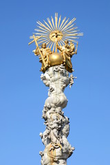 Fototapeta na wymiar Trinity Column on the main square of Linz, Austria