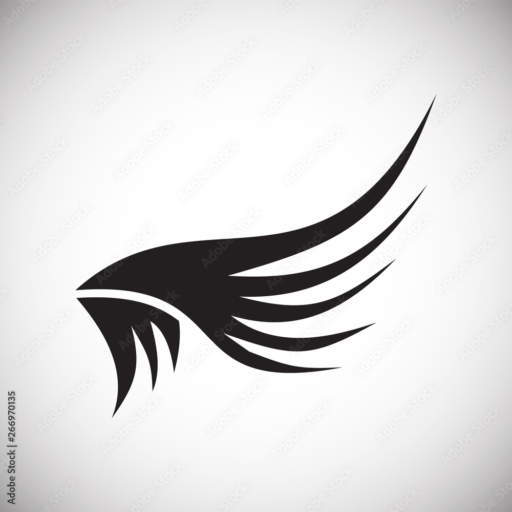 Poster wing icon on white background for graphic and web design. simple vector sign. internet concept symbo