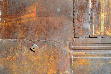 Texture of old rusty sheet metal. Grunge rusted metal texture.