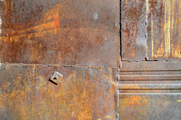 Texture of old rusty sheet metal. Grunge rusted metal texture.