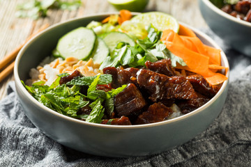 Homemade Thai Beef and Rice Bowl