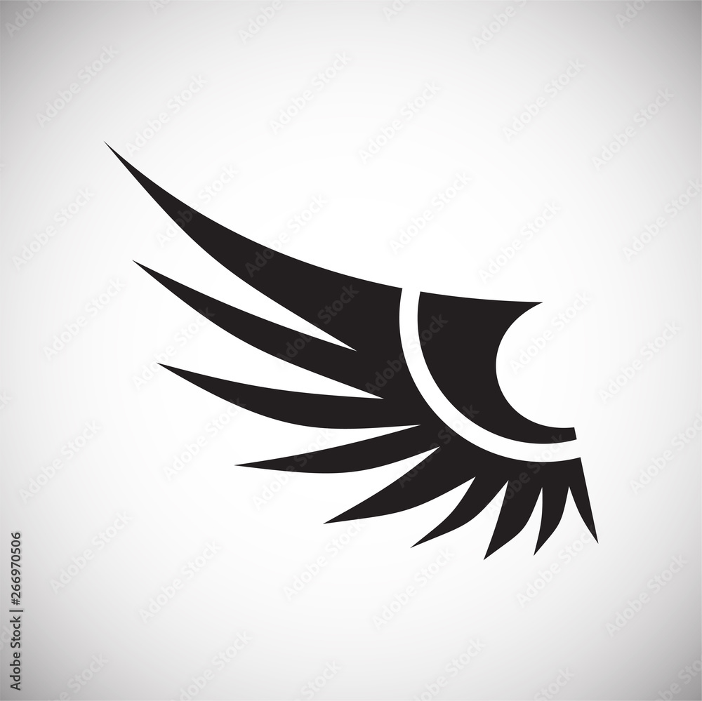 Poster wing icon on white background for graphic and web design. simple vector sign. internet concept symbo