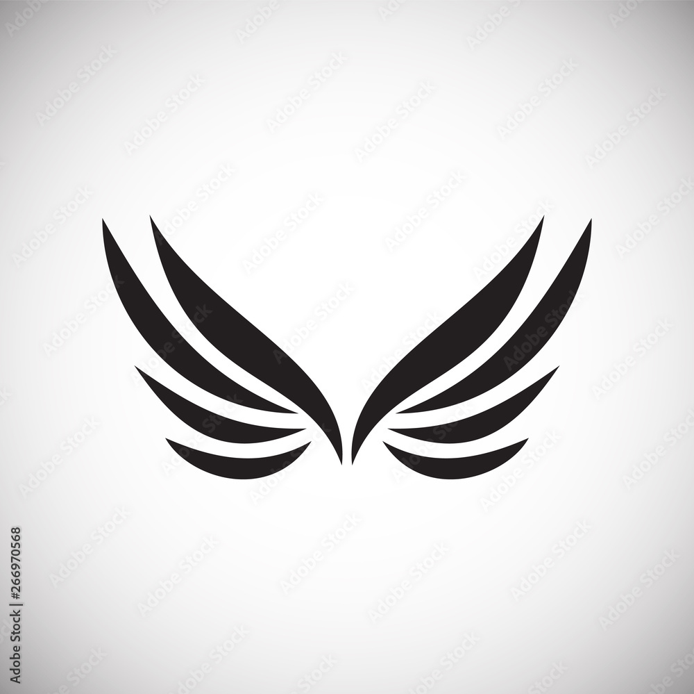 Poster wing icon on white background for graphic and web design. simple vector sign. internet concept symbo