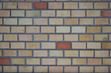 orange red brick wall