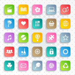 Abstract vector modern universal web and mobile icons
