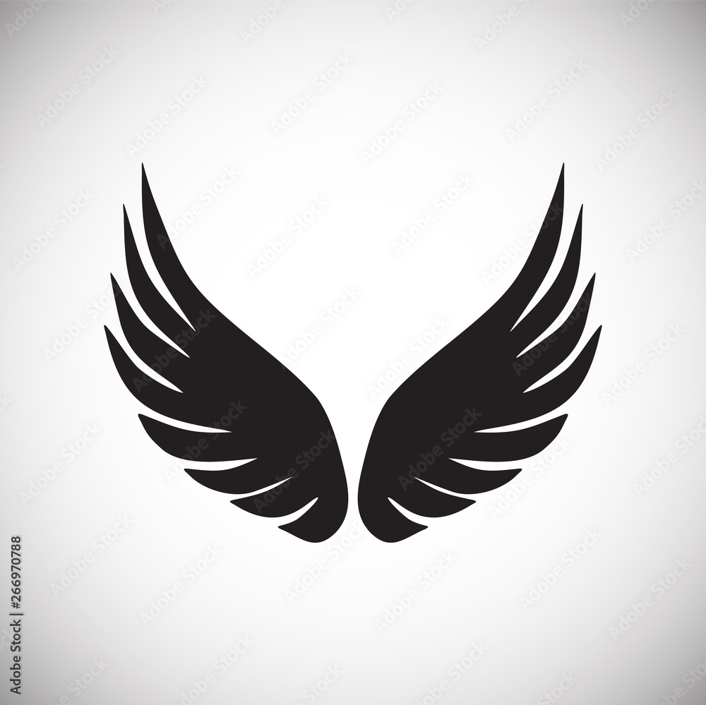 Poster wing icon on white background for graphic and web design. simple vector sign. internet concept symbo