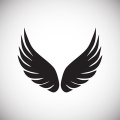 Wing icon on white background for graphic and web design. Simple vector sign. Internet concept symbol for website button or mobile app.