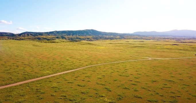 Beautiful Temblor Mountain Range Aerial