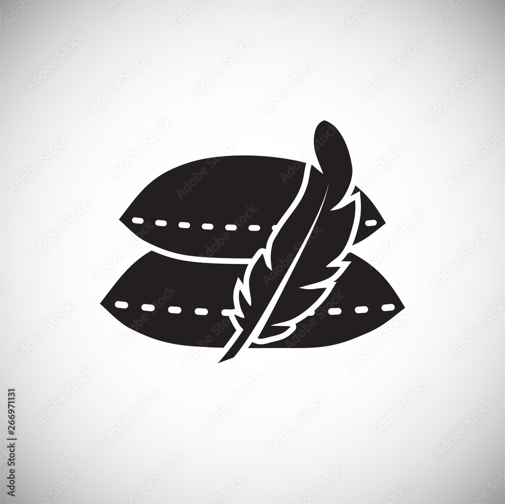 Poster feather icon on background for graphic and web design. simple vector sign. internet concept symbol f