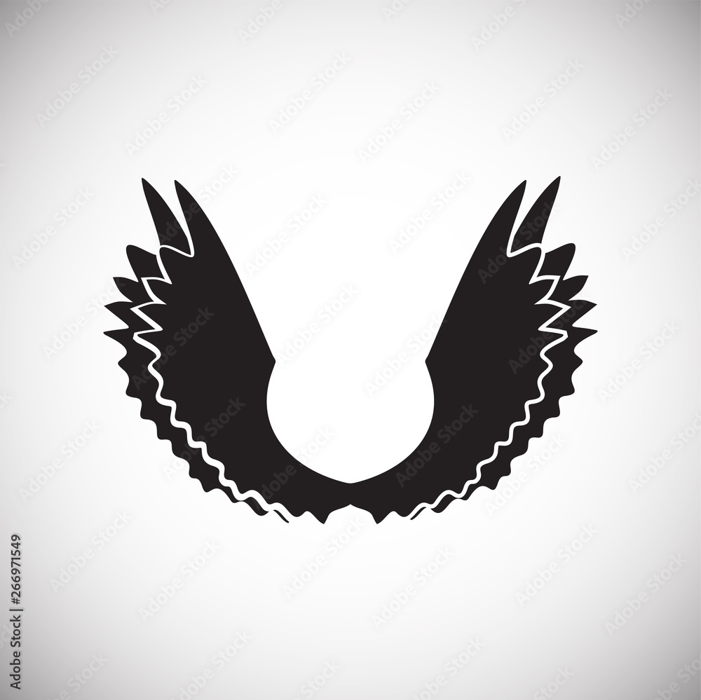 Poster wing icon on white background for graphic and web design. simple vector sign. internet concept symbo