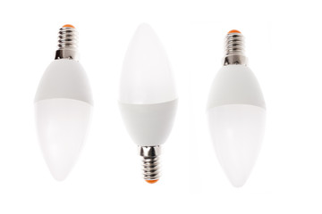 LED light bulb New technology isolated on white background, Energy saving electric lamp is good for ecology.