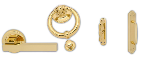 image on white background of door handles