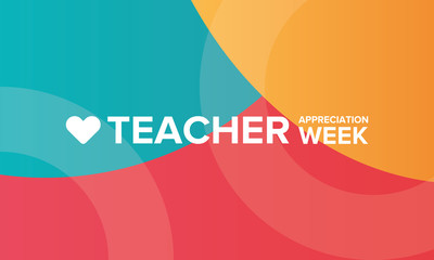 Teacher Appreciation Week in United States. Celebrated annual in May. School and education national concept. Poster, card, banner and background. Vector illustration