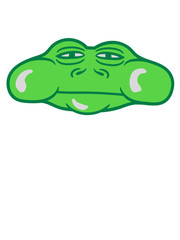 gesicht kopf kröte frosch quak amphibie comic cartoon clipart design lustig cool müde froschkönig prinz märchen liebe frühling tümpel