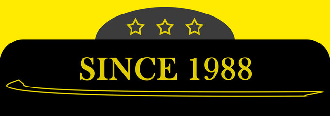 Fototapeta premium Since 1988 sign logo emblem symbol