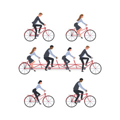 Business people on bike