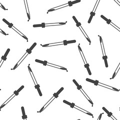 Vector image dropper seamless pattern on a white background.