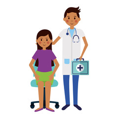 Obraz premium doctor with woman on chair