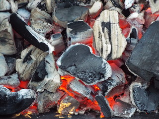 fire in the fireplace