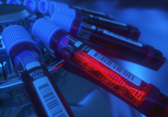 Genetic Code Blood Test Tube