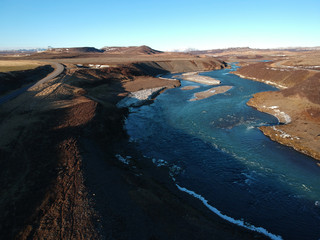 iceland nature from  the  dron
