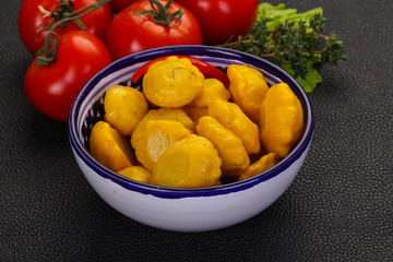 Tasty marinated patisson