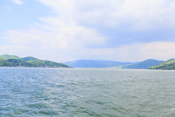 View of Danube river landscape