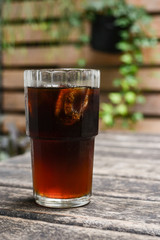 Iced coffee drink, close up