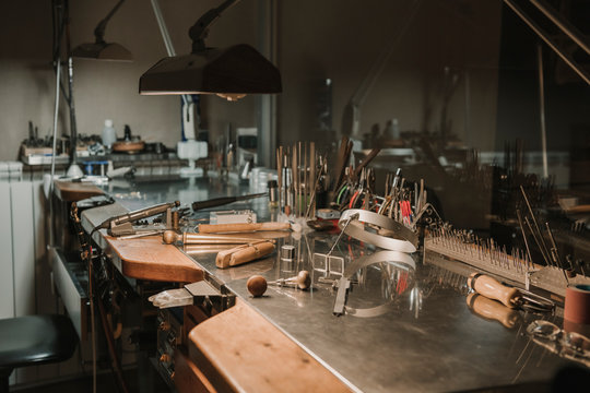 Interior of a jewelry making workshop