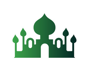 Mosque ramadhan and islamic design arabian logo