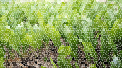 Green vegetative natural mosaic background.
