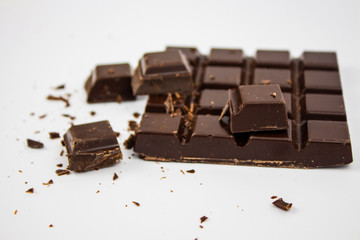 Chocolate candies. Chocolate Candies Candy Design On A White Isolated Background. space for text