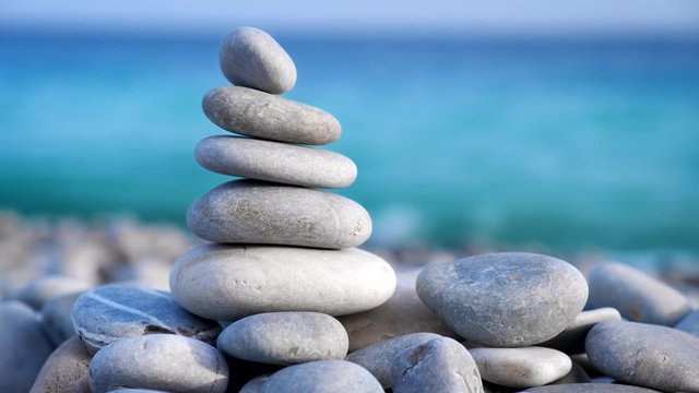 Zen balanced stones stack