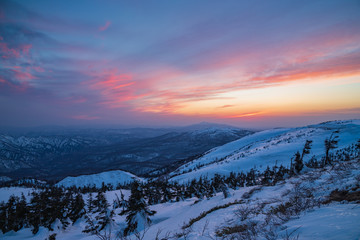  Snowy scenery of Hachimantai in Tohoku region