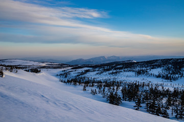 Snowy scenery of Hachimantai in Tohoku region