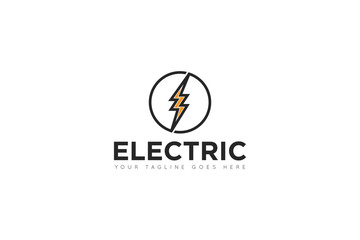electric logo and icon vector illustration design template