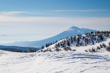 Obraz premium Snowy scenery of Hachimantai in Tohoku region