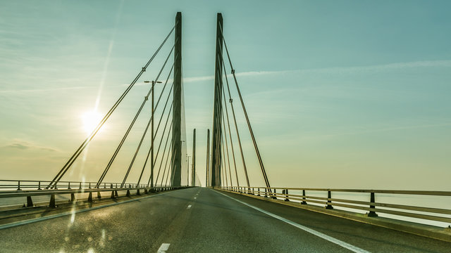 Driving a car over the oresund bridge