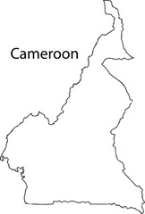 Cameroon - High detailed outline map