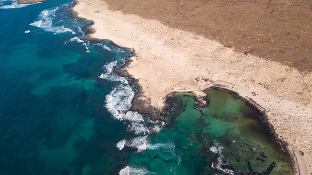 aerial view north coast of fuerteventura © Simone Tognon