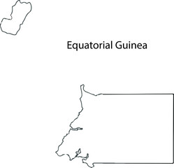 Equatorial Guinea - High detailed outline map