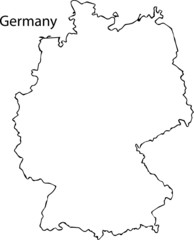 Germany - High detailed outline map