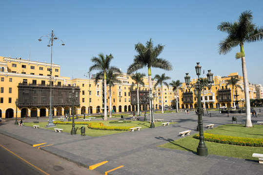 la municipalidad de lima municipal building city hall on plaza mayor armas lima peru