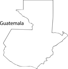 Guatemala - High detailed outline map