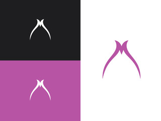 Abstract monogram elegant flower logo icon vector design