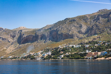 Fototapeta na wymiar Telendos island, GRECE. Spring view on Kalumnos island