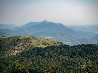 view point to the lower Alp mountains in the French Riviera back country in summer